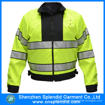Wholesale Men Cycling Polyester Rain Jacket with 3m Reflective Tape